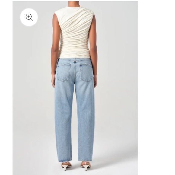 AGOLDE 90s Pinch Waist Ripped High Waist Straight Leg Jeans SZ 28 in Backdrop - Picture 7 of 16